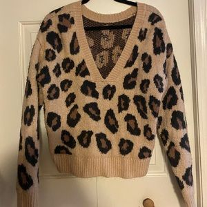 VS PINK Leopard Print Sweater
